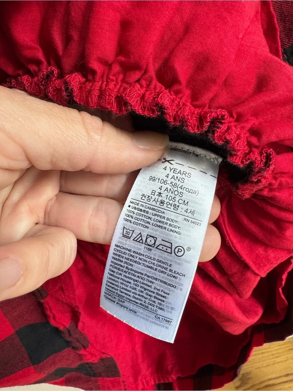 Gap 2 in 1 Turtleneck Sweater Buffalo Plaid Dress 4T